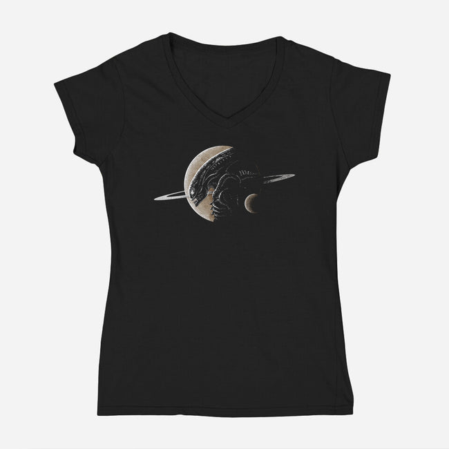 LV426-womens v-neck tee-daobiwan