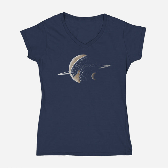 LV426-womens v-neck tee-daobiwan