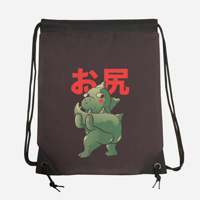 Buttzilla-none drawstring bag-eduely