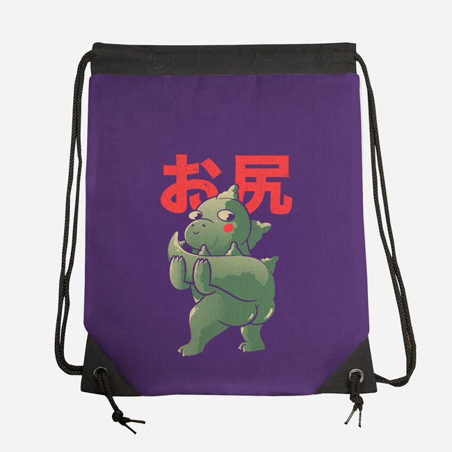 Buttzilla-none drawstring bag-eduely