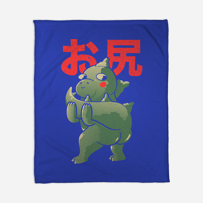 Buttzilla-none fleece blanket-eduely