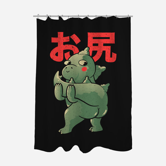 Buttzilla-none polyester shower curtain-eduely