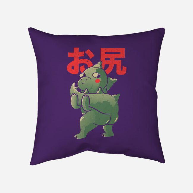 Buttzilla-none removable cover throw pillow-eduely