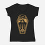 Plague Doctor Coffin-womens v-neck tee-Alundrart