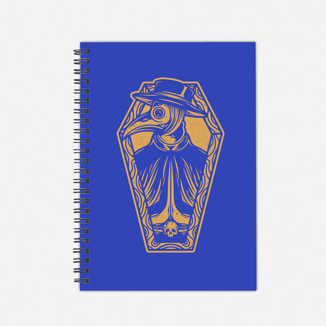 Plague Doctor Coffin-none dot grid notebook-Alundrart