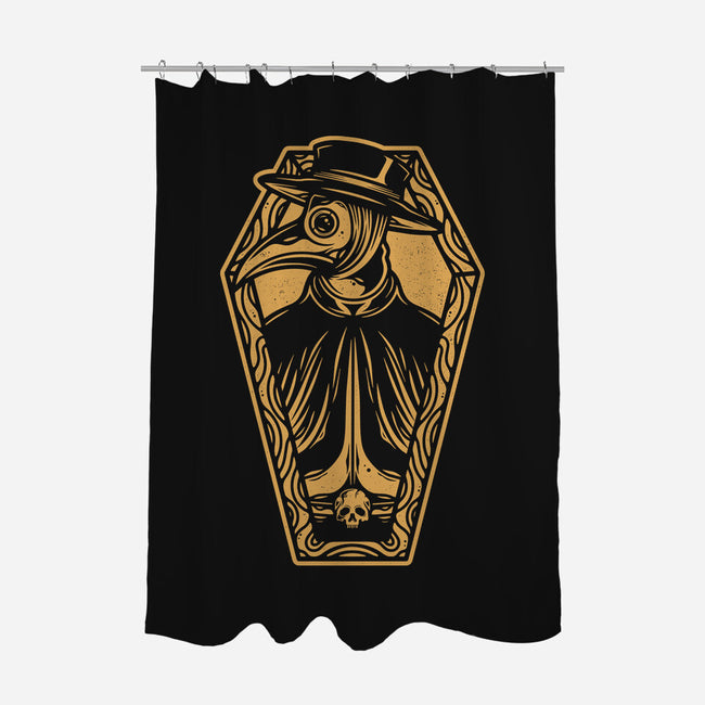 Plague Doctor Coffin-none polyester shower curtain-Alundrart
