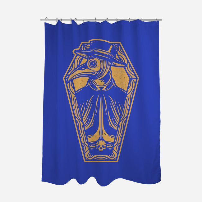 Plague Doctor Coffin-none polyester shower curtain-Alundrart