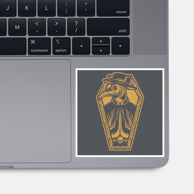 Plague Doctor Coffin-none glossy sticker-Alundrart