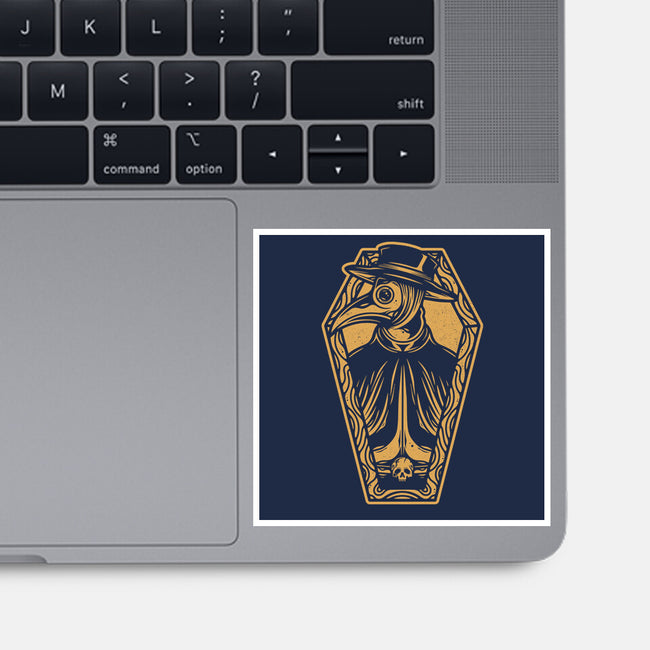 Plague Doctor Coffin-none glossy sticker-Alundrart