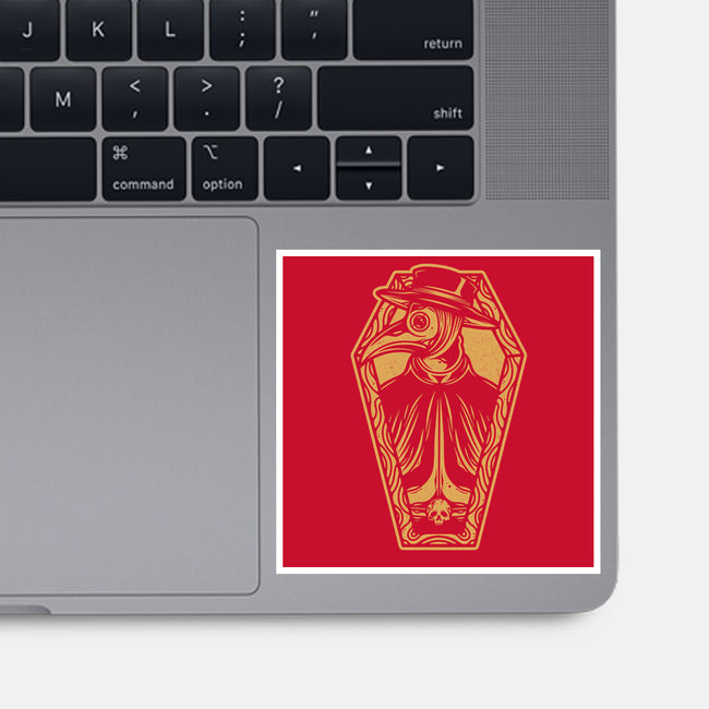 Plague Doctor Coffin-none glossy sticker-Alundrart