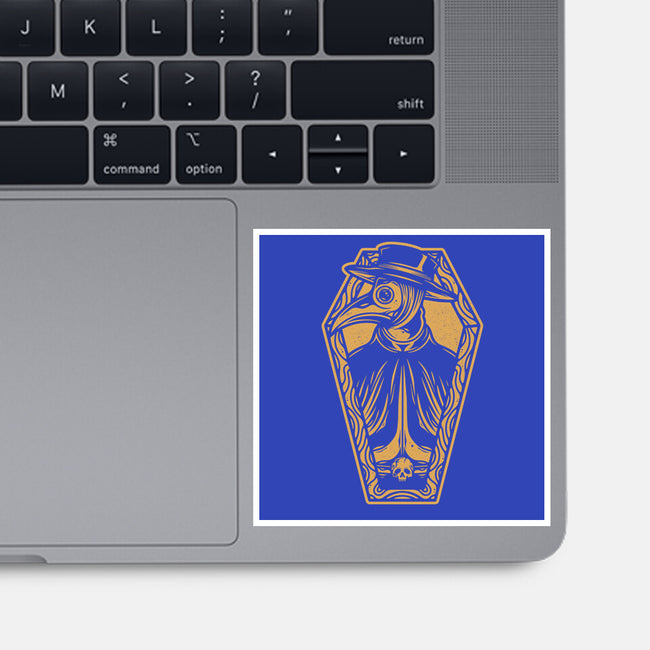 Plague Doctor Coffin-none glossy sticker-Alundrart