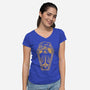 Plague Doctor Coffin-womens v-neck tee-Alundrart