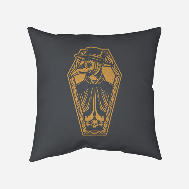 Plague Doctor Coffin-none removable cover w insert throw pillow-Alundrart