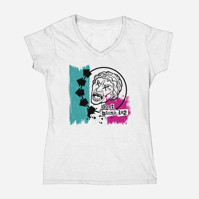 Don't Blink 182-womens v-neck tee-danielmorris1993