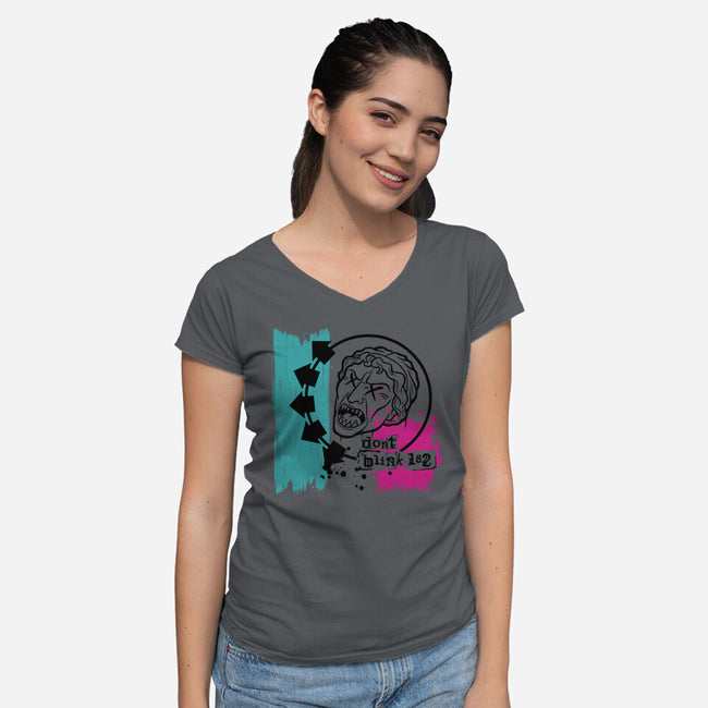Don't Blink 182-womens v-neck tee-danielmorris1993
