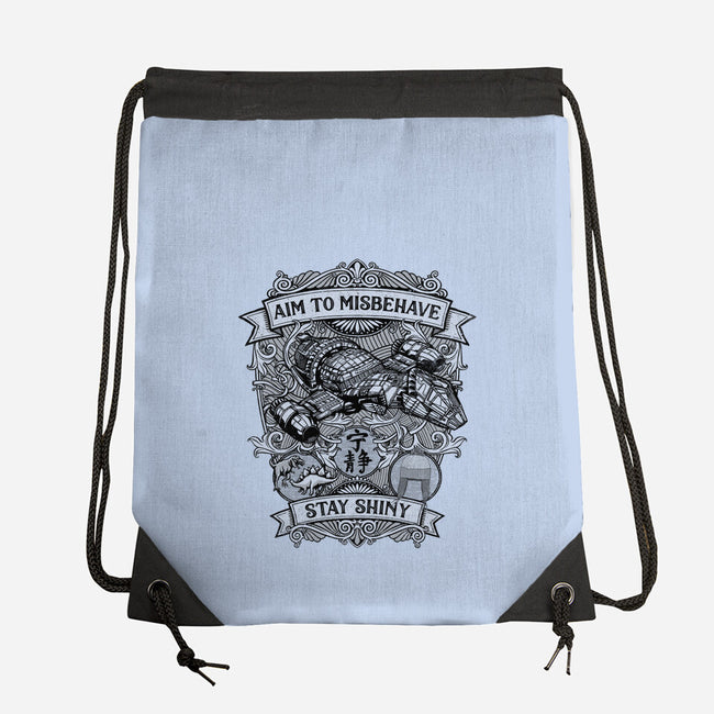 Aim to Misbehave-none drawstring bag-kg07