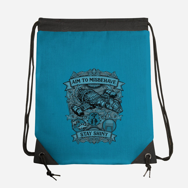 Aim to Misbehave-none drawstring bag-kg07