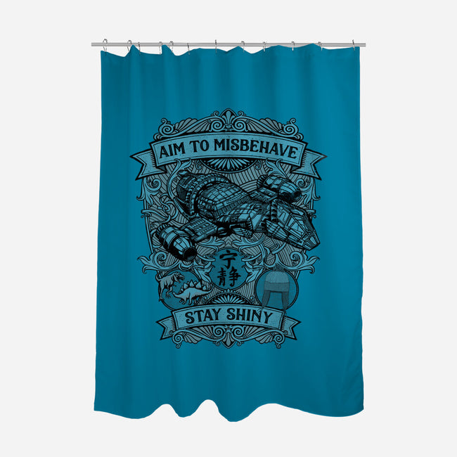 Aim to Misbehave-none polyester shower curtain-kg07