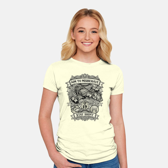 Aim to Misbehave-womens fitted tee-kg07