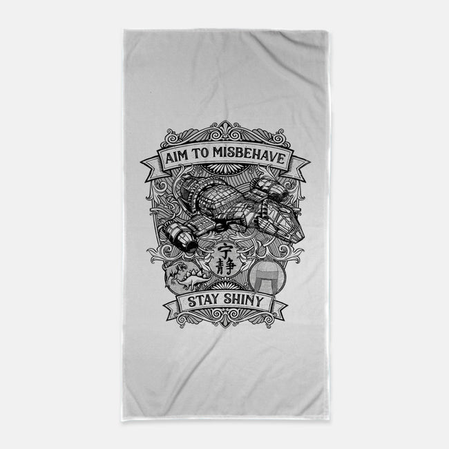 Aim to Misbehave-none beach towel-kg07