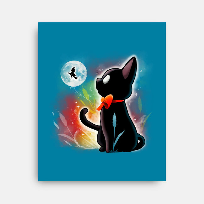 Witched Cat-none stretched canvas-Vallina84