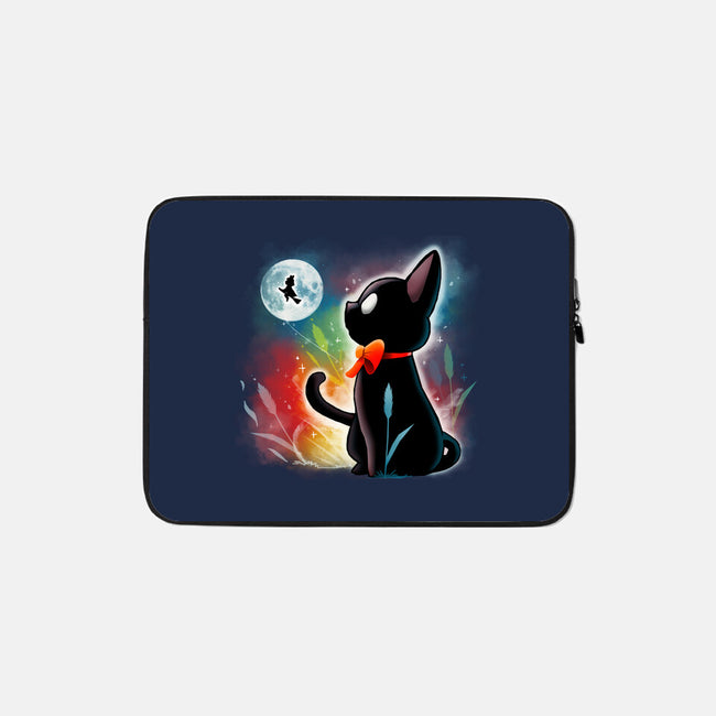Witched Cat-none zippered laptop sleeve-Vallina84