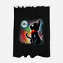 Witched Cat-none polyester shower curtain-Vallina84