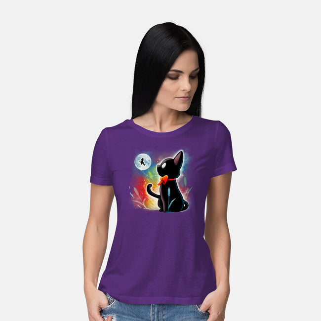 Witched Cat-womens basic tee-Vallina84