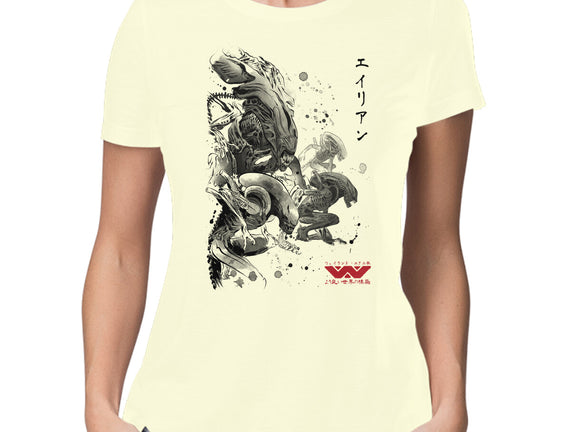 Xenomorphs Invasion Sumi-E