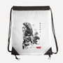 Xenomorphs Invasion Sumi-E-none drawstring bag-DrMonekers