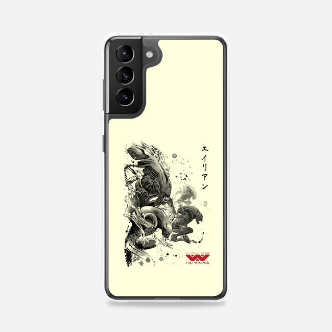 Xenomorphs Invasion Sumi-E-samsung snap phone case-DrMonekers