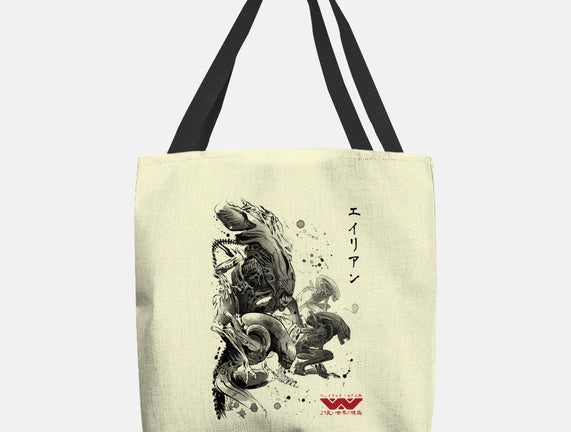 Xenomorphs Invasion Sumi-E