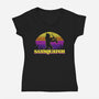 Saxsquatch-womens v-neck tee-OPIPPI