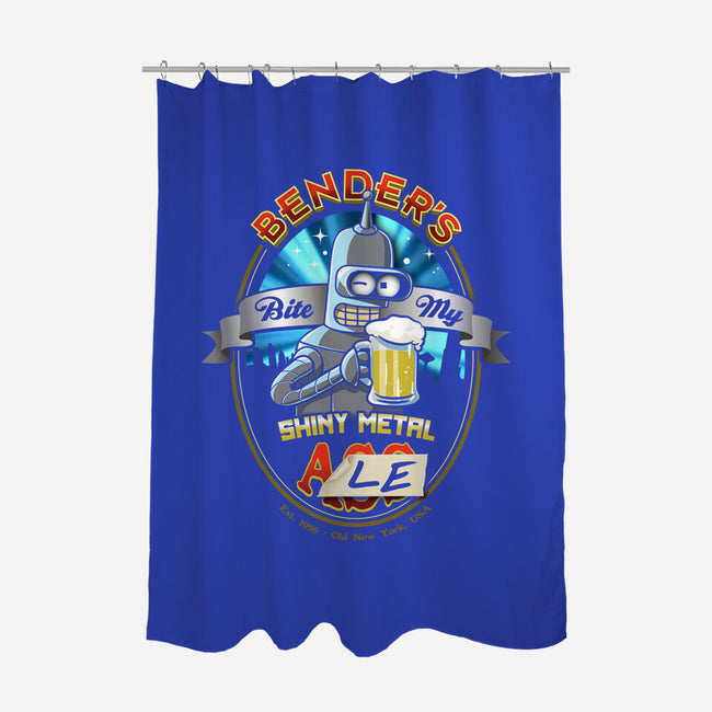 Bite My Shiny Metal Ale-none polyester shower curtain-ACraigL