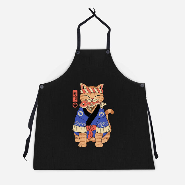 Sushi Meowster!-unisex kitchen apron-vp021