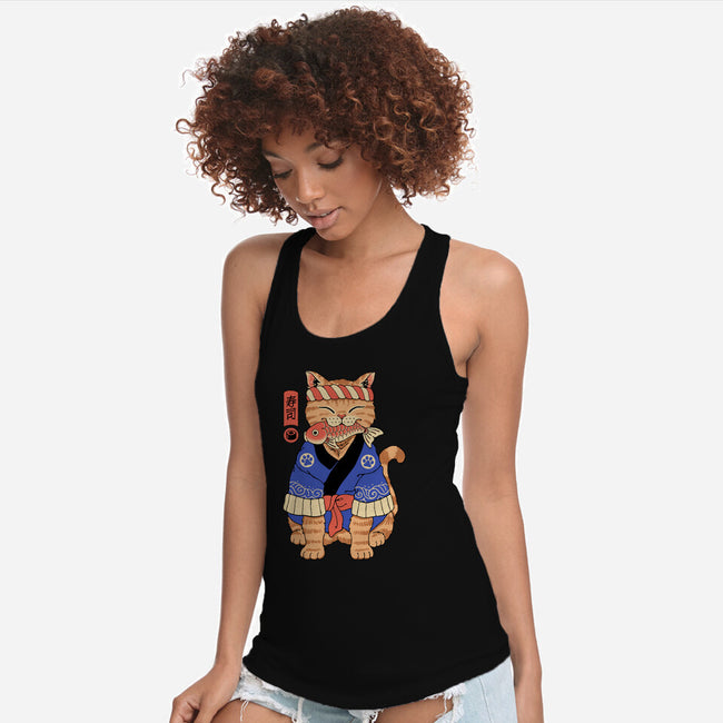 Sushi Meowster!-womens racerback tank-vp021