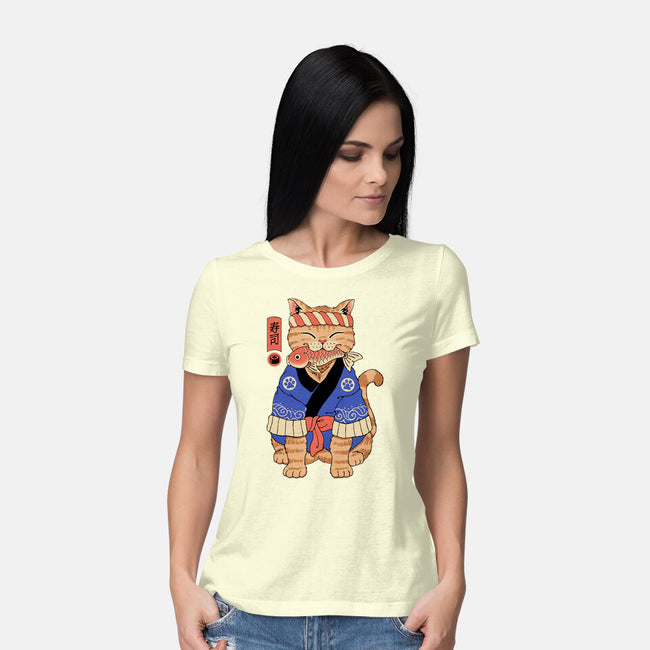 Sushi Meowster!-womens basic tee-vp021