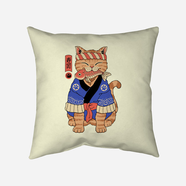 Sushi Meowster!-none removable cover throw pillow-vp021