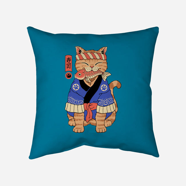 Sushi Meowster!-none removable cover throw pillow-vp021