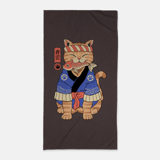 Sushi Meowster!-none beach towel-vp021