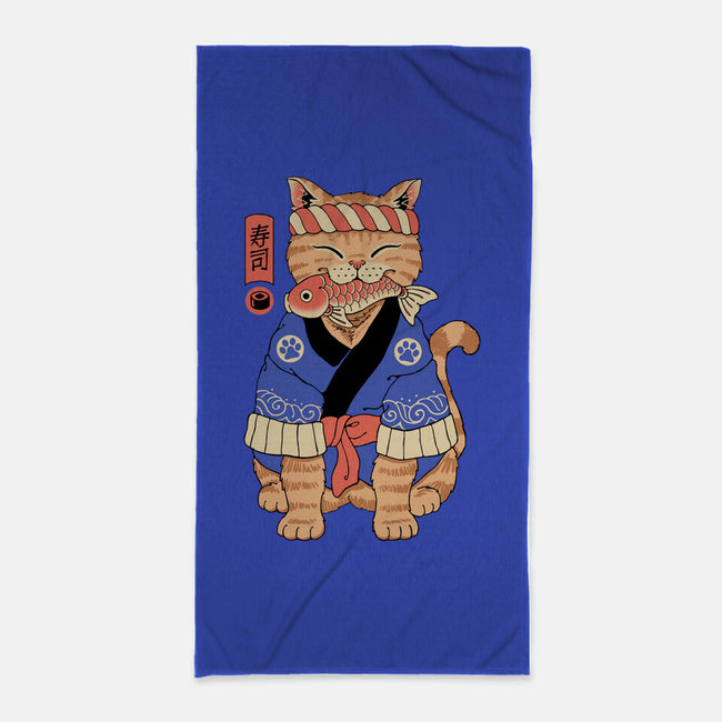 Sushi Meowster!-none beach towel-vp021