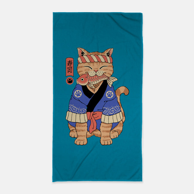 Sushi Meowster!-none beach towel-vp021