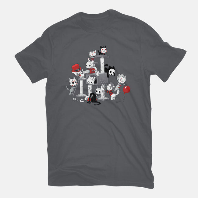 Horror Cats-mens heavyweight tee-DoOomcat