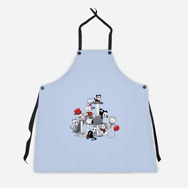 Horror Cats-unisex kitchen apron-DoOomcat
