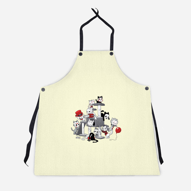 Horror Cats-unisex kitchen apron-DoOomcat