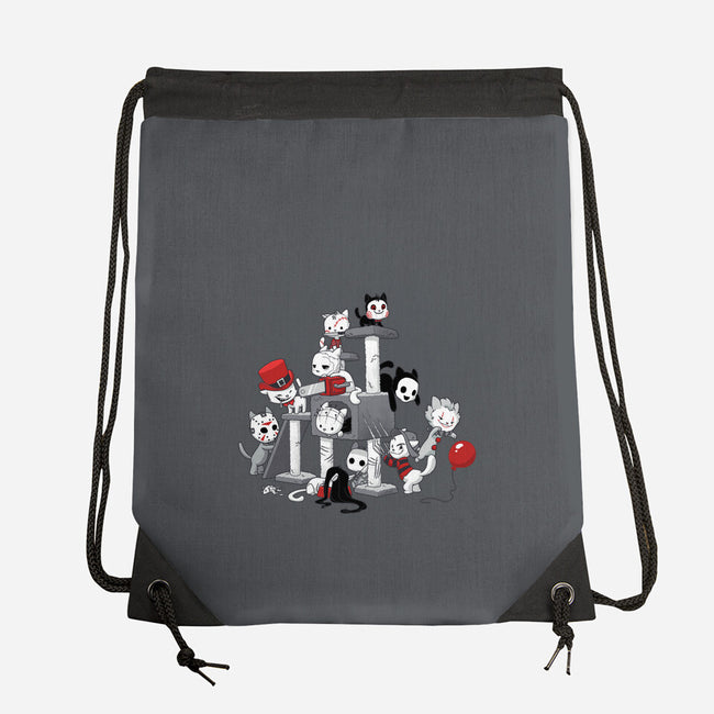Horror Cats-none drawstring bag-DoOomcat