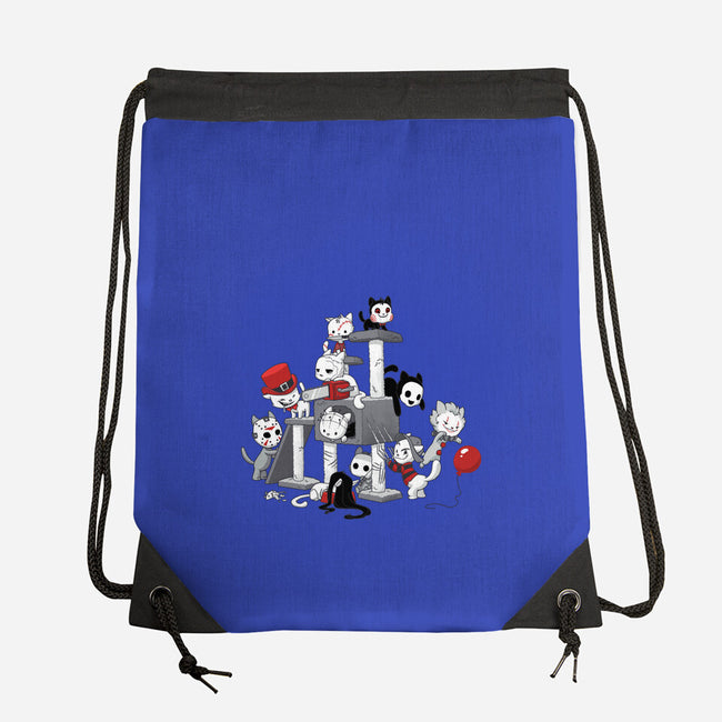 Horror Cats-none drawstring bag-DoOomcat