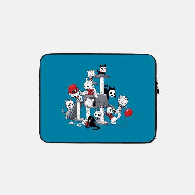 Horror Cats-none zippered laptop sleeve-DoOomcat