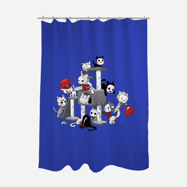 Horror Cats-none polyester shower curtain-DoOomcat