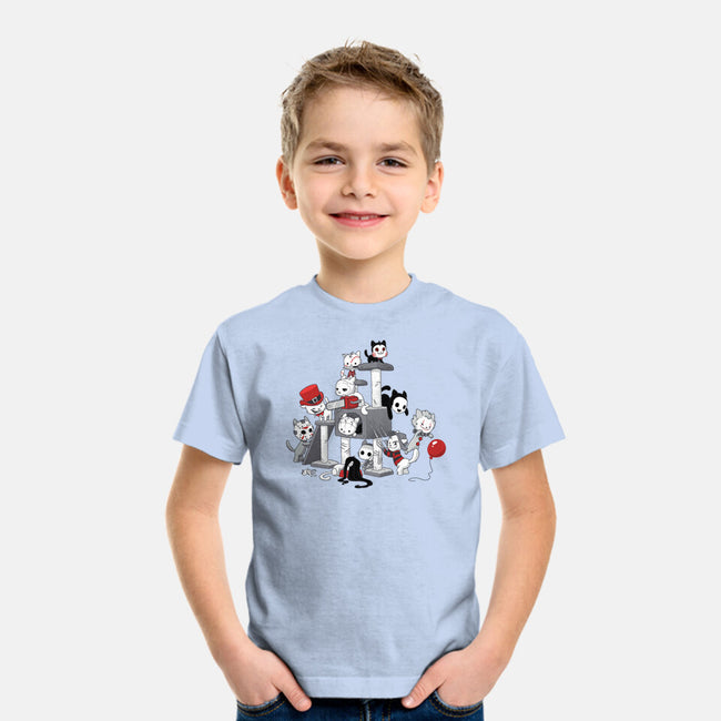 Horror Cats-youth basic tee-DoOomcat